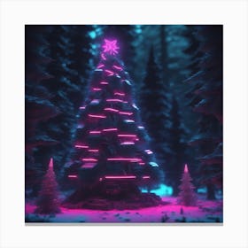 Christmas Tree In The Forest 127 Canvas Print