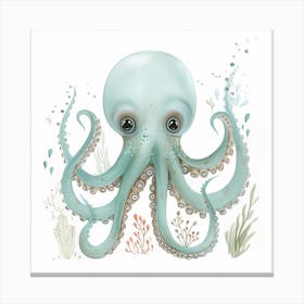 Storybook Style Octopus Canvas Print