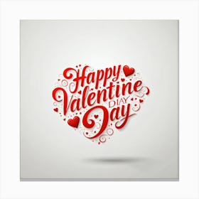 Happy Valentine Day Canvas Print