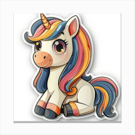 Unicorn Sticker 124 Canvas Print