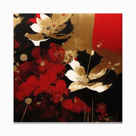Gutai Red Flowers 1 Canvas Print