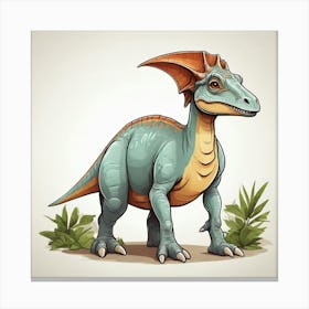 Brontosaurus paint art Canvas Print