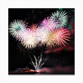 Summer Festival Fireworks Canvas Print