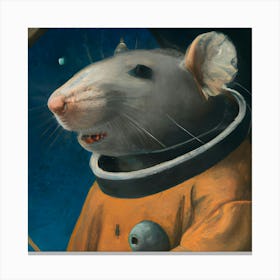 Rat In Space Canvas Print