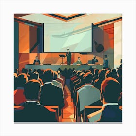 Illustration Of A Conference 1 Canvas Print