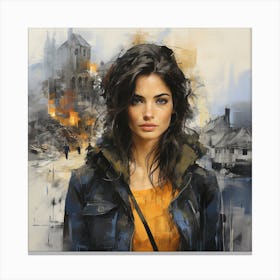 Girl In The City Canvas Print