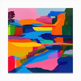 Abstract Park Collection Cheonggyecheon Park Seoul 1 Canvas Print