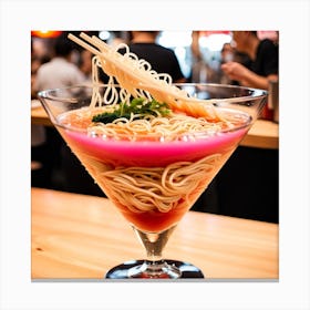 Asian Noodle Cocktail Canvas Print