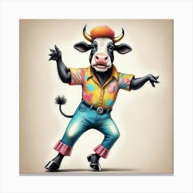 Cow Dancing 4 Canvas Print