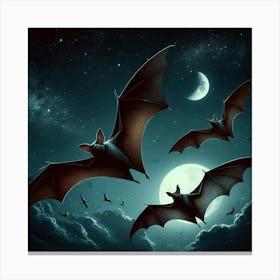 Bats In The Sky Canvas Print