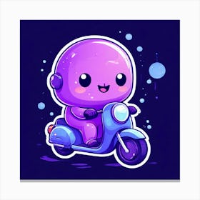 Kawaii Character Gelatinous Canvas Print