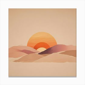 Sunset In The Desert 32 Canvas Print