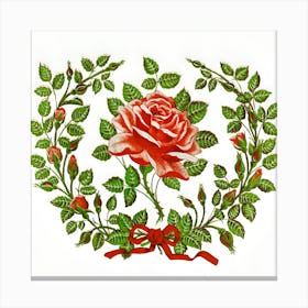 Rose Wreath Canvas Print