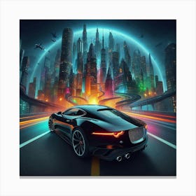 Futuristic Cityscape 143 Canvas Print