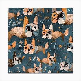 French Bulldogs Canvas Print