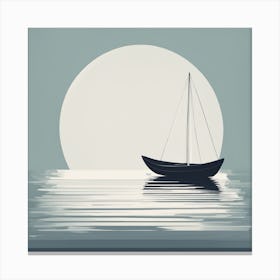 Sailboat In The Water Canvas Print