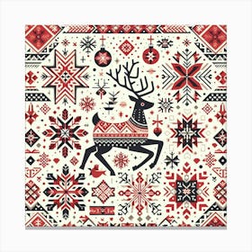 Nordic Reindeer Canvas Print