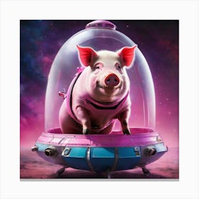 Pig In Space Canvas Print