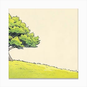 Tree On A Hill Canvas Print