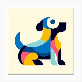 Geometric Art Dog Canvas Print