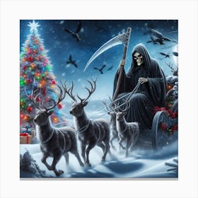 The grim reaper santa (Variant 4) Canvas Print