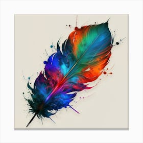 Colorful Feather Canvas Print