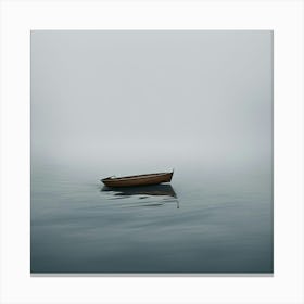 Small Boat In The Fog Canvas Print