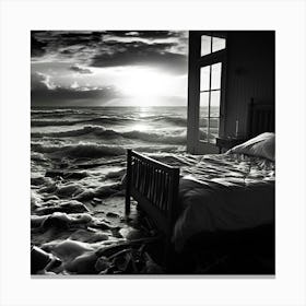 Bed In The Ocean Canvas Print