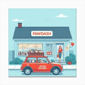 PawDash Canvas Print