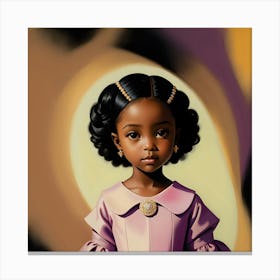 Little Black Girl Canvas Print