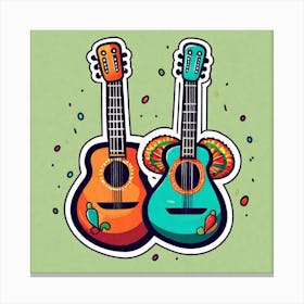 Two Guitars Canvas Print