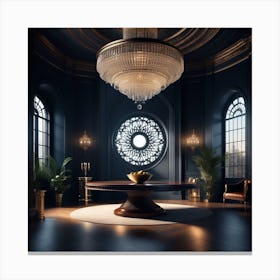 Room With A Chandelier 1 Canvas Print