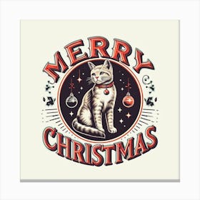 Merry Christmas Cat 1 Canvas Print