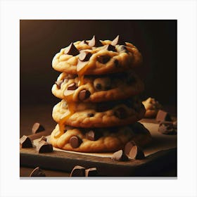 Decadent, delicious, and oh-so-chocolatey, these cookies are sure to satisfy your sweet tooth. With a chewy center and crispy edges, they're the perfect treat for any occasion. Canvas Print