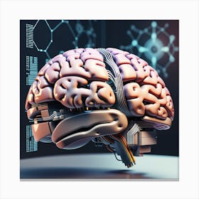 Brain - 3d Illustration Canvas Print