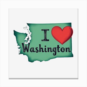 I Love Washington Canvas Print