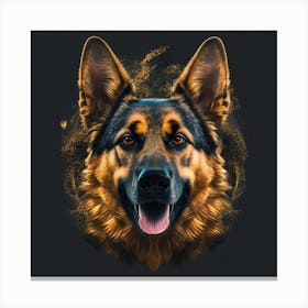 German Shepherd Dog Portrait Canvas Print