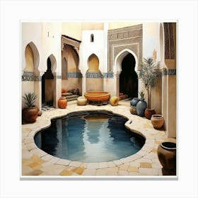 Moroccan Pool Canvas Print