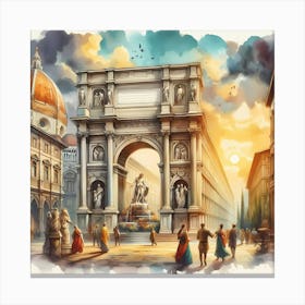 Arch Of Tuscany Canvas Print