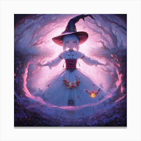 Witch In The Forest Canvas Print