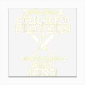 91 Year Old Birthday In May 1933 Best Cricket Players Canvas Print