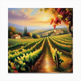 Tuscan Vineyard 5 Canvas Print