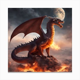 Dragon In The Sky Canvas Print