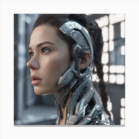 Cyborg Woman 4 Canvas Print