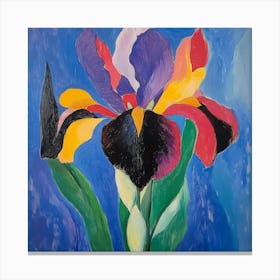 Irises in Matisse Style 1 Canvas Print