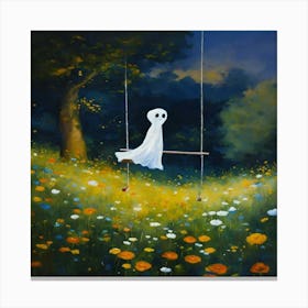 Ghost On A Swing Canvas Print