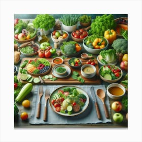 Healthy Food Concept 2 Canvas Print