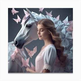 Origami Horse 3 Canvas Print