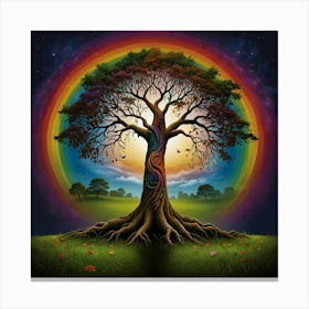 Default Rainbow Soul Tree Canvas Print 0 Canvas Print