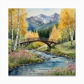 Bridge Over The Creek 3 Canvas Print